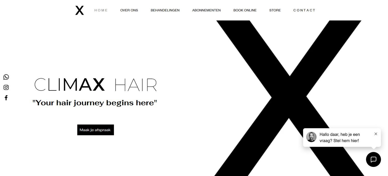 Climax Hair website