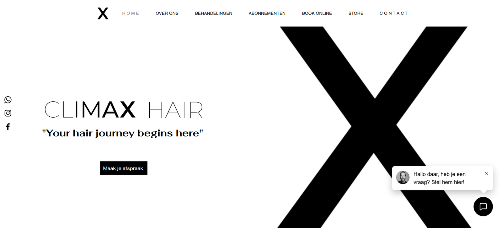 Climax hair webdesign